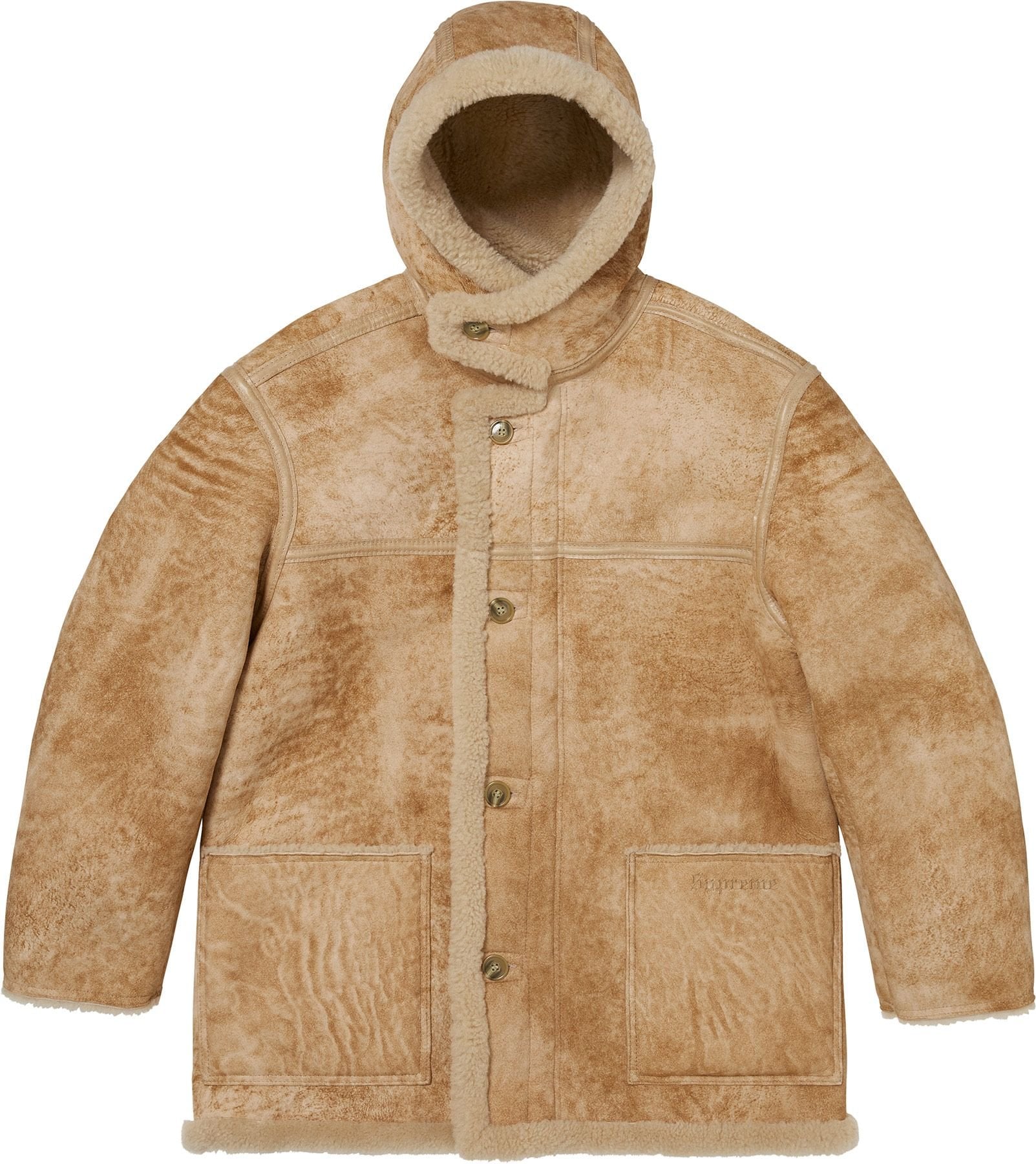 Supreme®/Schott® Hooded Shearling Coat view 2